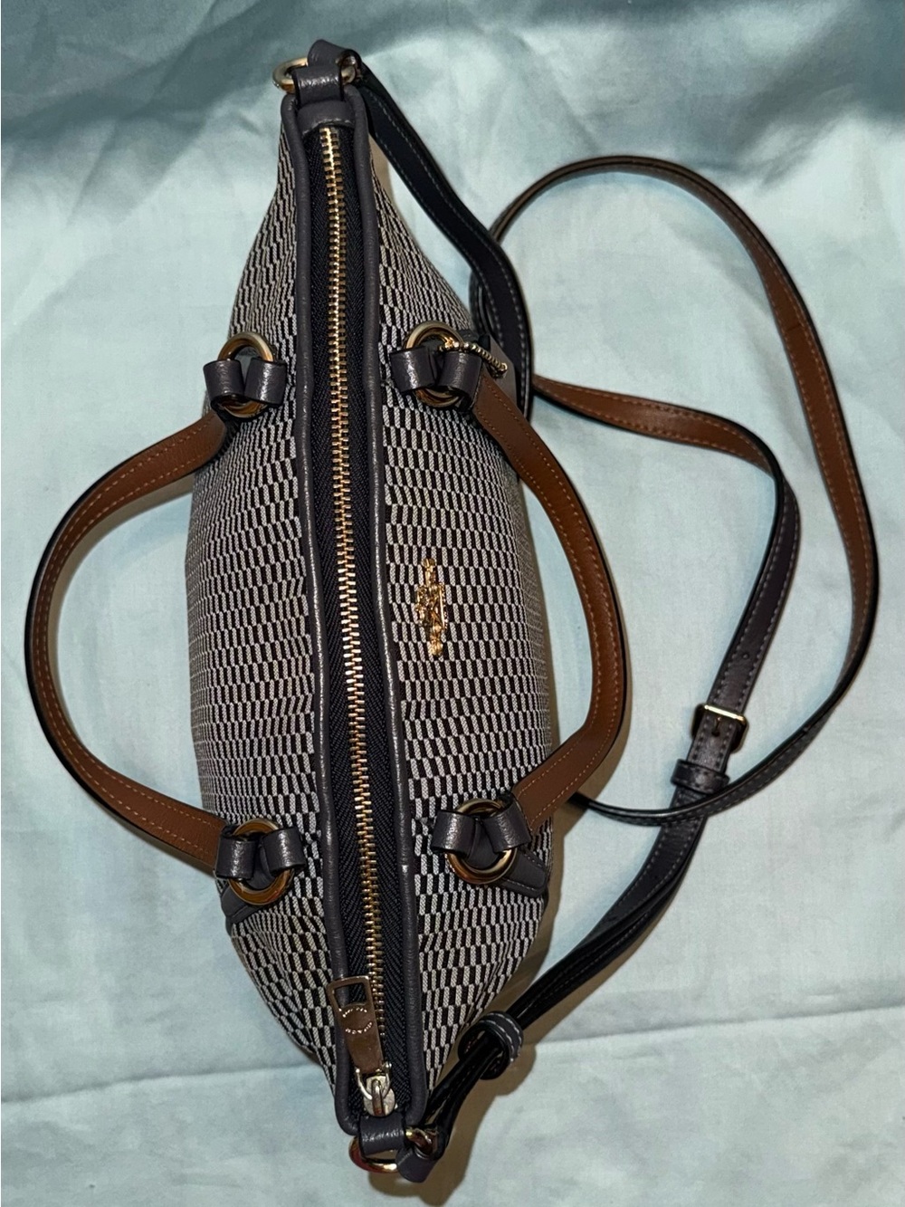Coach Mini/Small Kelsey Satchel in the Legacy Jacquard pattern - Picture 6 of 11